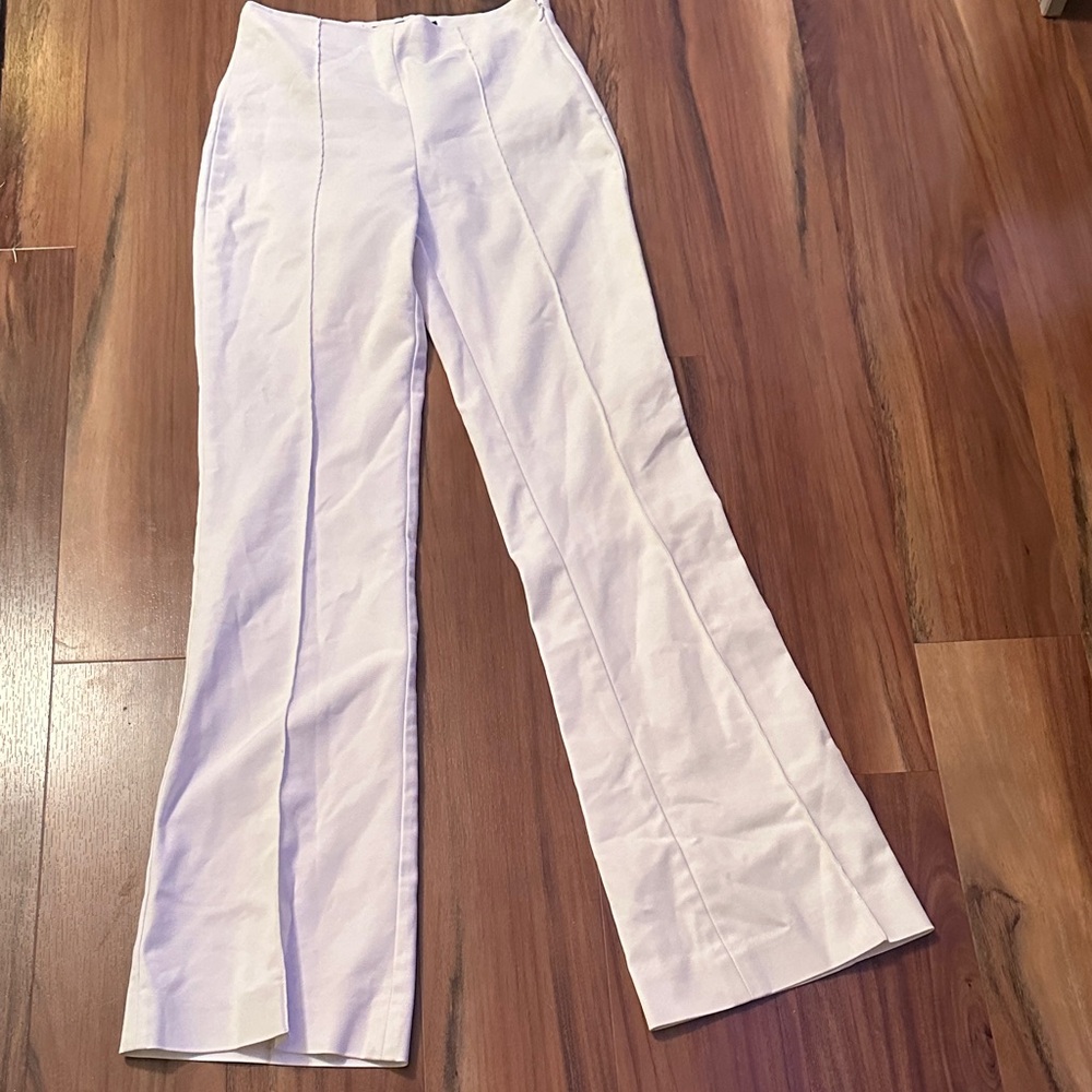 Zara White Flare Women's Pants